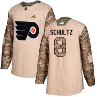 Adidas Philadelphia Flyers #8 Dave Schultz Camo Authentic 2017 Veterans Day Stitched NHL Jersey