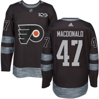 Adidas Philadelphia Flyers #47 Andrew MacDonald Black 1917-2017 100th Anniversary Stitched NHL Jersey