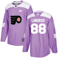 Adidas Philadelphia Flyers #88 Eric Lindros Purple Authentic Fights Cancer Stitched NHL Jersey