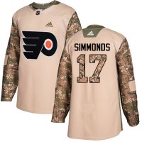 Adidas Philadelphia Flyers #17 Wayne Simmonds Camo Authentic 2017 Veterans Day Stitched NHL Jersey