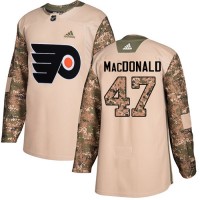 Adidas Philadelphia Flyers #47 Andrew MacDonald Camo Authentic 2017 Veterans Day Stitched NHL Jersey