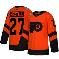 Adidas Philadelphia Flyers #27 Ron Hextall Orange Authentic 2019 Stadium Series Stitched NHL Jersey