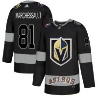 Adidas Vegas Golden Knights X Astros #81 Jonathan Marchessault Black Authentic City Joint Name Stitched NHL Jersey