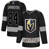 Adidas Vegas Golden Knights X Astros #84 Mikhail Grabovski Black Authentic City Joint Name Stitched NHL Jersey