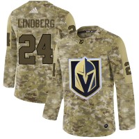 Adidas Vegas Golden Knights #24 Oscar Lindberg Camo Authentic Stitched NHL Jersey