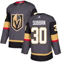 Adidas Vegas Golden Knights #30 Malcolm Subban Grey Home Authentic Stitched NHL Jersey