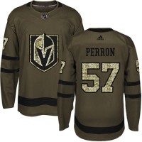 Adidas Vegas Golden Knights #57 David Perron Green Salute to Service Stitched NHL Jersey