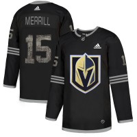 Adidas Vegas Golden Knights #15 Jon Merrill Black Authentic Classic Stitched NHL Jersey