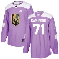 Adidas Vegas Golden Knights #71 William Karlsson Purple Authentic Fights Cancer Stitched NHL Jersey