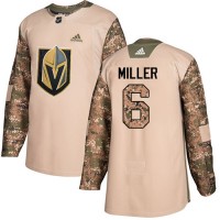 Adidas Vegas Golden Knights #6 Colin Miller Camo Authentic 2017 Veterans Day Stitched NHL Jersey