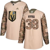 Adidas Vegas Golden Knights #38 Tomas Hyka Camo Authentic 2017 Veterans Day Stitched NHL Jersey