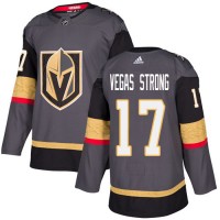 Adidas Vegas Golden Knights #17 Vegas Strong Grey Home Authentic Stitched NHL Jersey