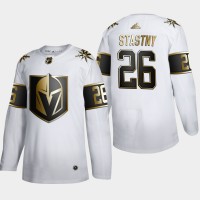 Vegas Vegas Golden Knights #26 Paul Stastny Men's Adidas White Golden Edition Limited Stitched NHL Jersey