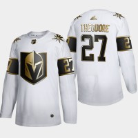 Vegas Vegas Golden Knights #27 Shea Theodore Men's Adidas White Golden Edition Limited Stitched NHL Jersey