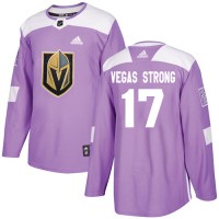 Adidas Vegas Golden Knights #17 Vegas Strong Purple Authentic Fights Cancer Stitched NHL Jersey