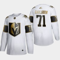 Vegas Vegas Golden Knights #71 William Karlsson Men's Adidas White Golden Edition Limited Stitched NHL Jersey