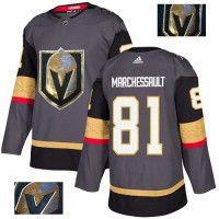 Adidas Vegas Golden Knights #81 Jonathan Marchessault Grey Home Authentic Fashion Gold Stitched NHL Jersey