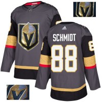 Adidas Vegas Golden Knights #88 Nate Schmidt Grey Home Authentic Fashion Gold Stitched NHL Jersey