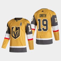 Vegas Vegas Golden Knights #19 Reilly Smith Men's Adidas 2020-21 Authentic Player Alternate Stitched NHL Jersey Gold