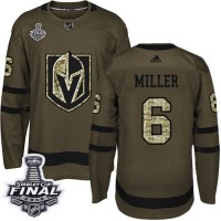 Adidas Vegas Golden Knights #6 Colin Miller Green Salute to Service 2018 Stanley Cup Final Stitched NHL Jersey