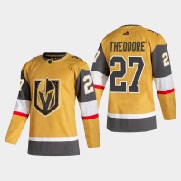 Vegas Vegas Golden Knights #27 Shea Theodore Men's Adidas 2020-21 Authentic Player Alternate Stitched NHL Jersey Gold