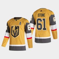 Vegas Vegas Golden Knights #61 Mark Stone Men's Adidas 2020-21 Authentic Player Alternate Stitched NHL Jersey Gold