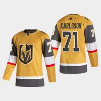 Vegas Vegas Golden Knights #71 William Karlsson Men's Adidas 2020-21 Authentic Player Alternate Stitched NHL Jersey Gold