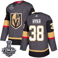 Adidas Vegas Golden Knights #38 Tomas Hyka Grey Home Authentic 2018 Stanley Cup Final Stitched NHL Jersey