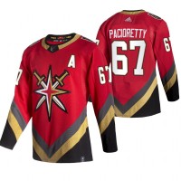 Vegas Vegas Golden Knights #67 Max Pacioretty Red Men's Adidas 2020-21 Reverse Retro Alternate NHL Jersey