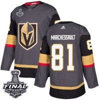 Adidas Vegas Golden Knights #81 Jonathan Marchessault Grey Home Authentic 2018 Stanley Cup Final Stitched NHL Jersey