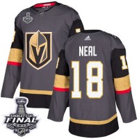 Adidas Vegas Golden Knights #18 James Neal Grey Home Authentic 2018 Stanley Cup Final Stitched NHL Jersey