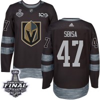 Adidas Vegas Golden Knights #47 Luca Sbisa Black 1917-2017 100th Anniversary 2018 Stanley Cup Final Stitched NHL Jersey
