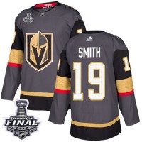 Adidas Vegas Golden Knights #19 Reilly Smith Grey Home Authentic 2018 Stanley Cup Final Stitched NHL Jersey