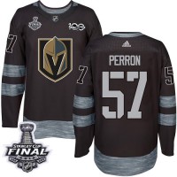 Adidas Vegas Golden Knights #57 David Perron Black 1917-2017 100th Anniversary 2018 Stanley Cup Final Stitched NHL Jersey