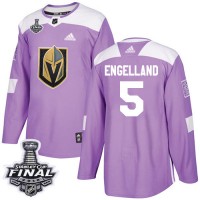 Adidas Vegas Golden Knights #5 Deryk Engelland Purple Authentic Fights Cancer 2018 Stanley Cup Final Stitched NHL Jersey