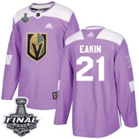Adidas Vegas Golden Knights #21 Cody Eakin Purple Authentic Fights Cancer 2018 Stanley Cup Final Stitched NHL Jersey