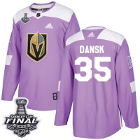 Adidas Vegas Golden Knights #35 Oscar Dansk Purple Authentic Fights Cancer 2018 Stanley Cup Final Stitched NHL Jersey