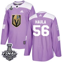Adidas Vegas Golden Knights #56 Erik Haula Purple Authentic Fights Cancer 2018 Stanley Cup Final Stitched NHL Jersey