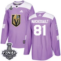 Adidas Vegas Golden Knights #81 Jonathan Marchessault Purple Authentic Fights Cancer 2018 Stanley Cup Final Stitched NHL Jersey