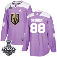 Adidas Vegas Golden Knights #88 Nate Schmidt Purple Authentic Fights Cancer 2018 Stanley Cup Final Stitched NHL Jersey