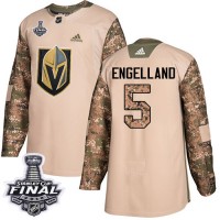 Adidas Vegas Golden Knights #5 Deryk Engelland Camo Authentic 2017 Veterans Day 2018 Stanley Cup Final Stitched NHL Jersey