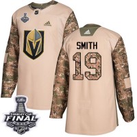 Adidas Vegas Golden Knights #19 Reilly Smith Camo Authentic 2017 Veterans Day 2018 Stanley Cup Final Stitched NHL Jersey