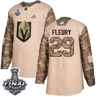 Adidas Vegas Golden Knights #29 Marc-Andre Fleury Camo Authentic 2017 Veterans Day 2018 Stanley Cup Final Stitched NHL Jersey