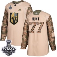 Adidas Vegas Golden Knights #77 Brad Hunt Camo Authentic 2017 Veterans Day 2018 Stanley Cup Final Stitched NHL Jersey