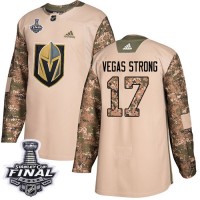 Adidas Vegas Golden Knights #17 Vegas Strong Camo Authentic 2017 Veterans Day 2018 Stanley Cup Final Stitched NHL Jersey