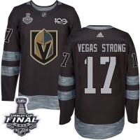 Adidas Vegas Golden Knights #17 Vegas Strong Black 1917-2017 100th Anniversary 2018 Stanley Cup Final Stitched NHL Jersey