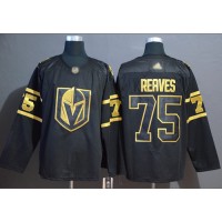 Adidas Vegas Golden Knights #75 Ryan Reaves Black/Gold Authentic Stitched NHL Jersey