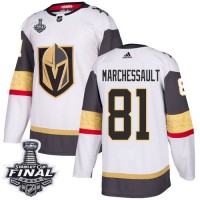Adidas Vegas Golden Knights #81 Jonathan Marchessault White Road Authentic 2018 Stanley Cup Final Stitched NHL Jersey