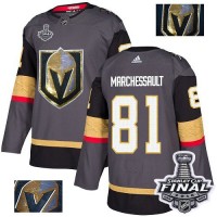 Adidas Vegas Golden Knights #81 Jonathan Marchessault Grey Home Authentic Fashion Gold 2018 Stanley Cup Final Stitched NHL Jersey