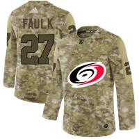 Adidas Carolina Hurricanes #27 Justin Faulk Camo Authentic Stitched NHL Jersey